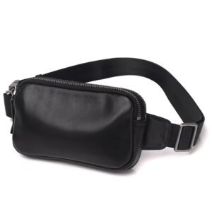 Crossbody Bag — Micro Cowhide Essential — Black