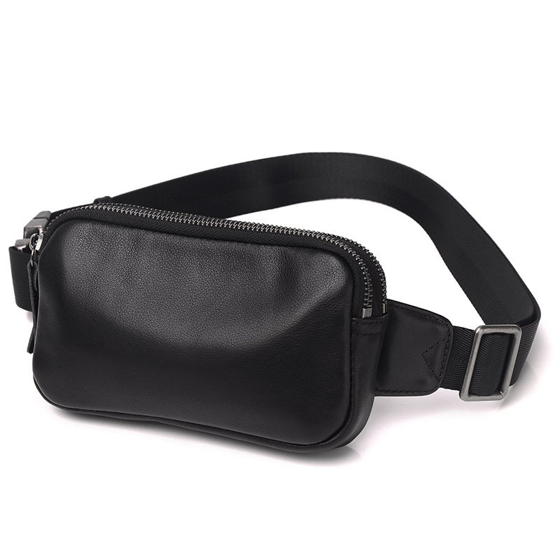 Crossbody Bag — Micro Cowhide Essential — Black