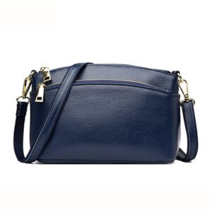 Crossbody Bag — Everyday Leather Pocket — Dark Blue