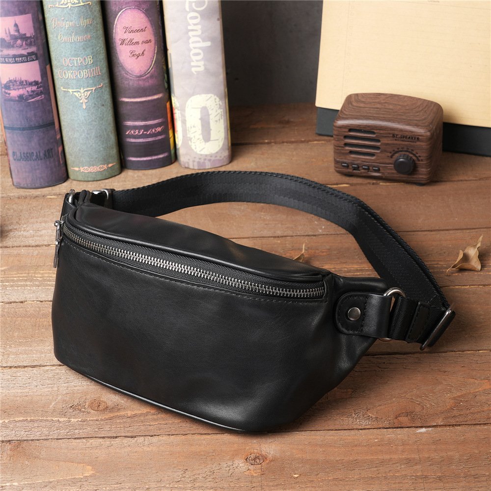 Sling Bag — Cowhide City Belt — Black
