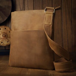 Crossbody Bag — Leather Vertical Companion — Brown