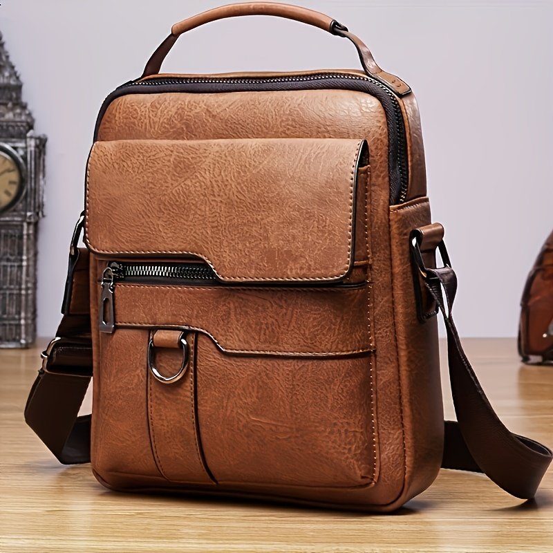 Crossbody Bag — PU Pocket Messenger — Detail view